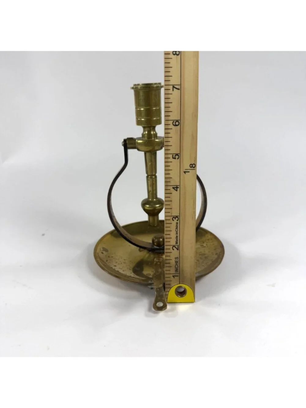 Vintage Brass Gimble Ship Candlestick Holder Swing Taper Candle